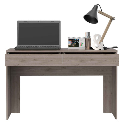 Modern Light Gray 2-Drawer Writing Desk