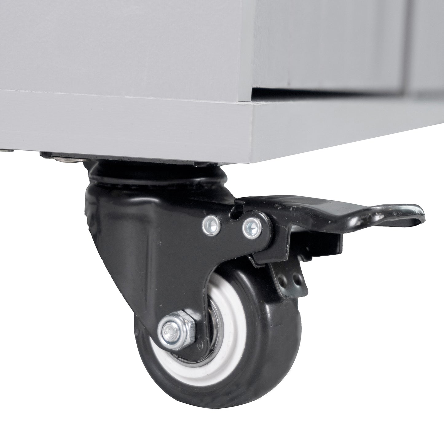 Grey Rolling Kitchen Island with Drop Leaf and Trash Can Storage, Spice Rack, Towel Rack, and Adjustable Shelves