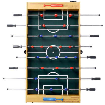 54-Inch Foosball Table for Home Game Room with Analog Scoring, 12.7mm Chrome Rods Light Cherry