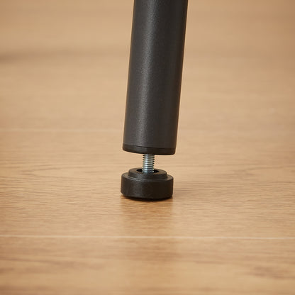 Industrial Long Bar Table Set With 3 PU Bar Stools 63 Inch