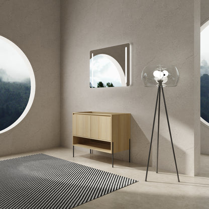 36-Inch Modern Freestanding Bathroom Vanity with Dual Soft-Close Cabinet Doors (KD-Packing) - Sink Not Included