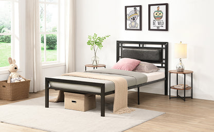 Sturdy Twin Metal Bed Frame - Modern Black Design with Easy Assembly and No Box Spring Needed