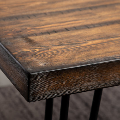 Industrial Metal Hairpin Dining Table Kitchen Rustic Pine