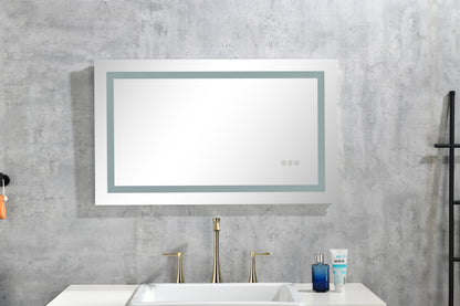 Dimmable 36" x 24" LED Vanity Mirror with Anti-Fog, Smart Touch Controls, and Adjustable Color Temperature