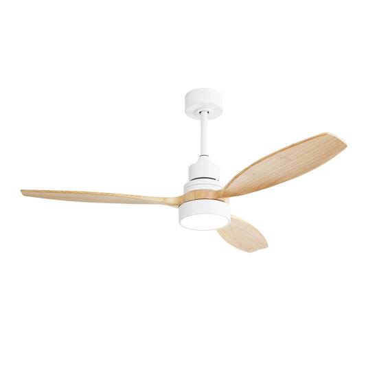 52-Inch Ceiling Fan with LED Light and Remote, 6-Speed DC Motor, Reversible, Ideal for Bedroom, White