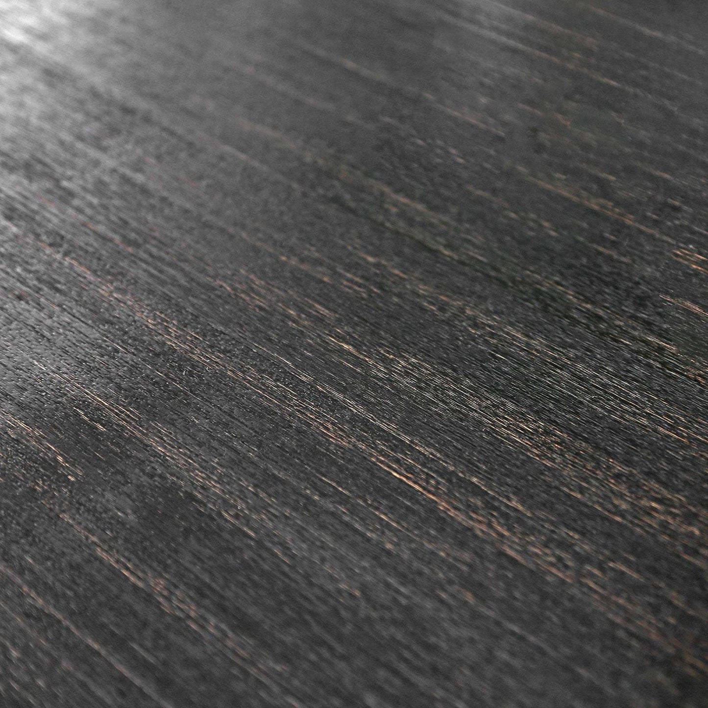 44W Counter Height Dining Bench, 25H, Solid Wood, Linen Beige Upholstery, Nailhead Trim, Rustic, Black