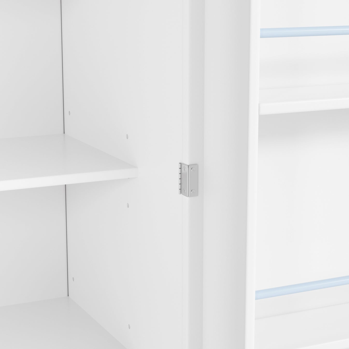 Tall White Farmhouse Kitchen Pantry - 77" Freestanding Storage Cabinet with Adjustable Shelves, Door Shelves, and Drawers