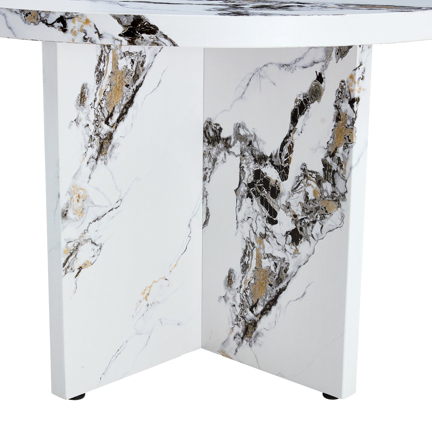 Round Dining Table 42Inch For Four To Six Modern MDF White