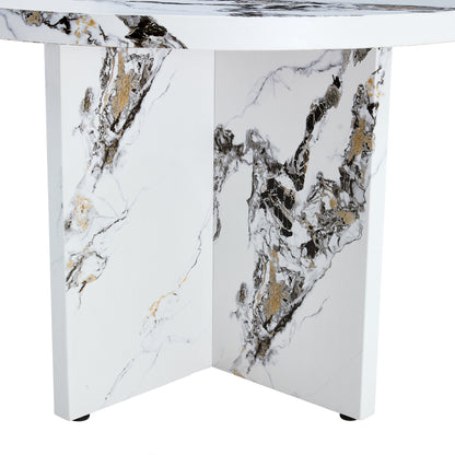 Round Dining Table 42Inch For Four To Six Modern MDF White