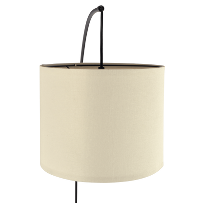 3-Arm Metal Arc Floor Lamp with Linen Shade, 73-Inch Reach, 4-Way Rotary Switch, Oil-Rubbed Bronze