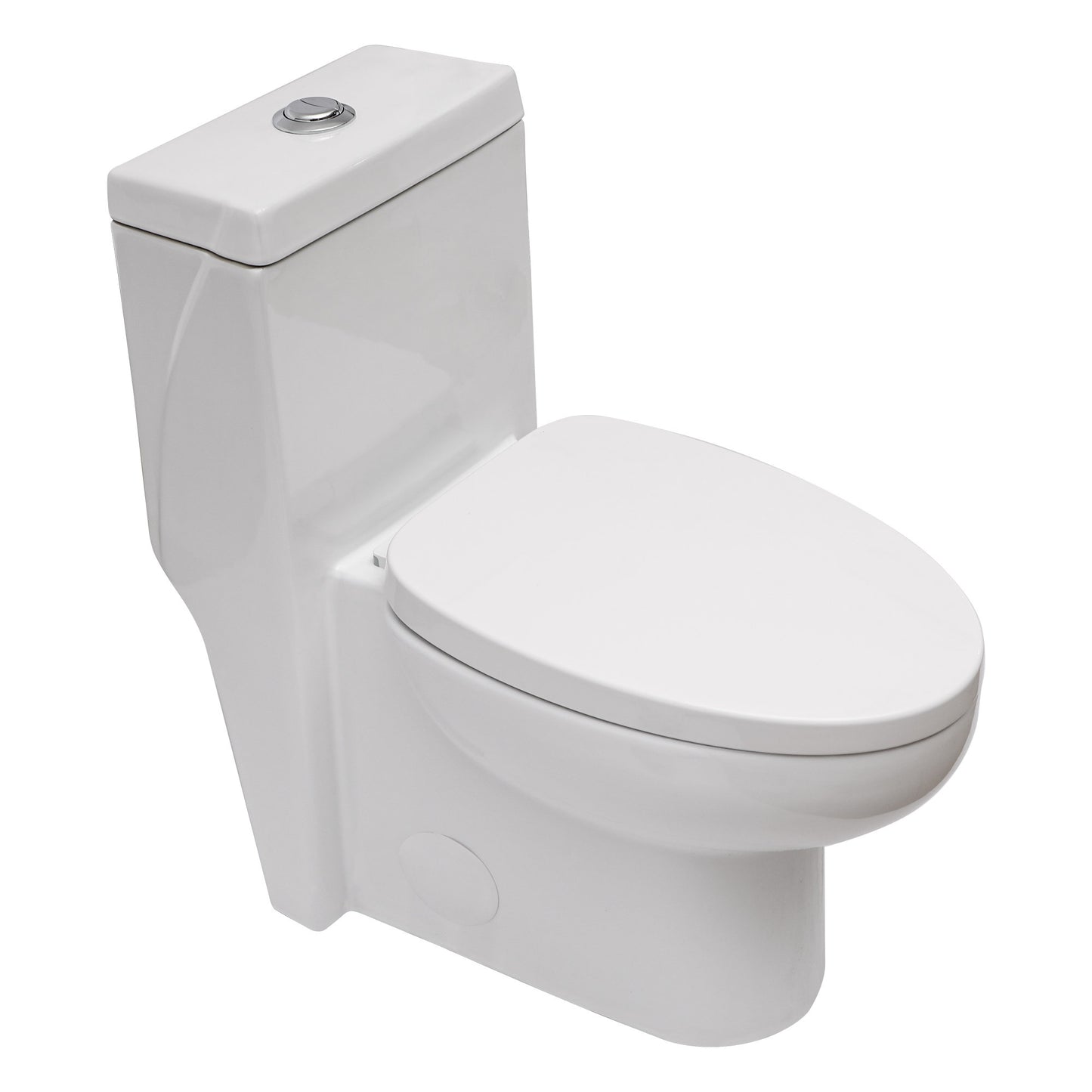 Modern Ceramic One-Piece Toilet with Dual Flush and Soft-Close Seat