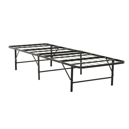 Twin XL Solid Metal Bed Frame with Strong Support and Under-Bed Storage - Black