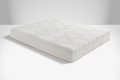 10-Inch Queen Gel-Infused Memory Foam Mattress - Firm, Breathable Tencel Cover, White, Mattress in a Box