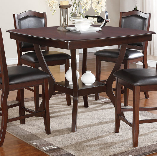 Counter Height Dining Table Rubberwood Espresso Finish