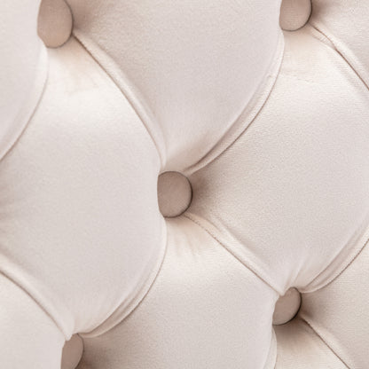 Beige Velvet Swivel Bar Stools Set Of 2 Adjustable