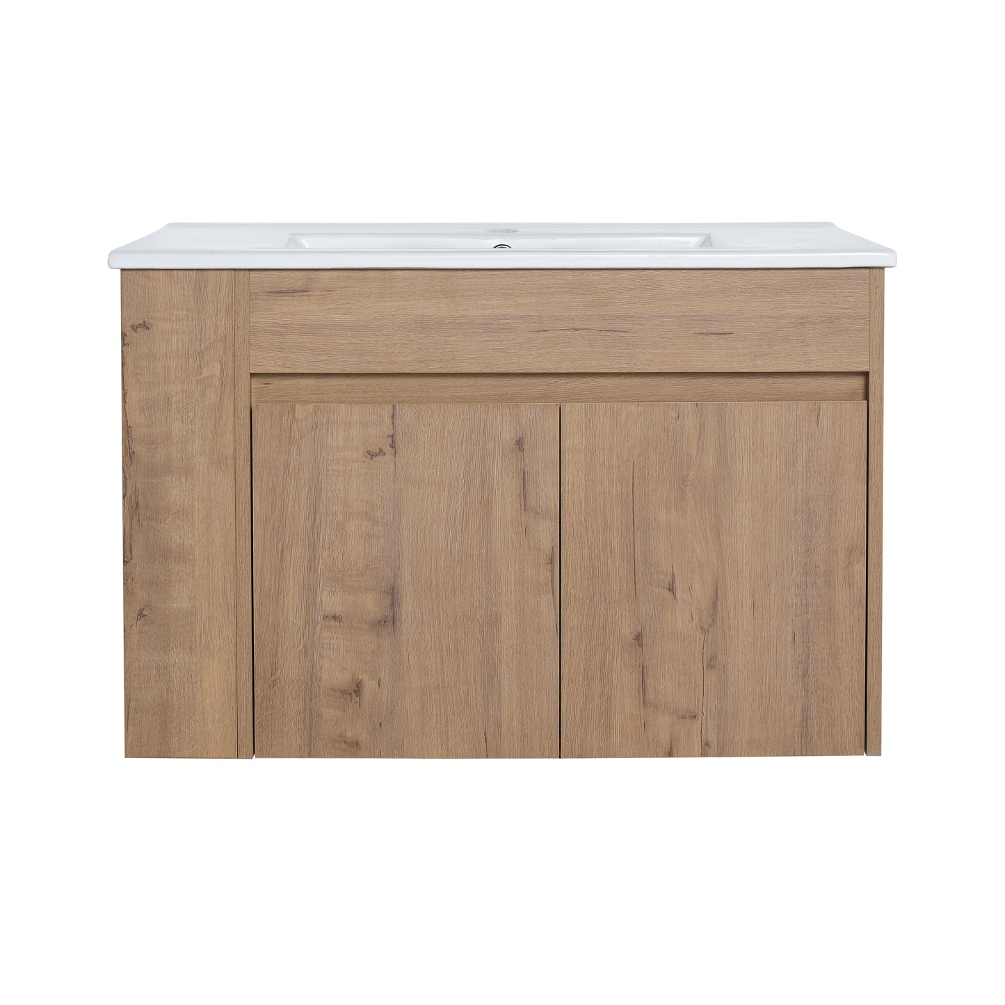 Modern 30-Inch Wall-Mounted Bathroom Vanity with Open Shelf - Vanity Cabinet Only (No Basin Included)