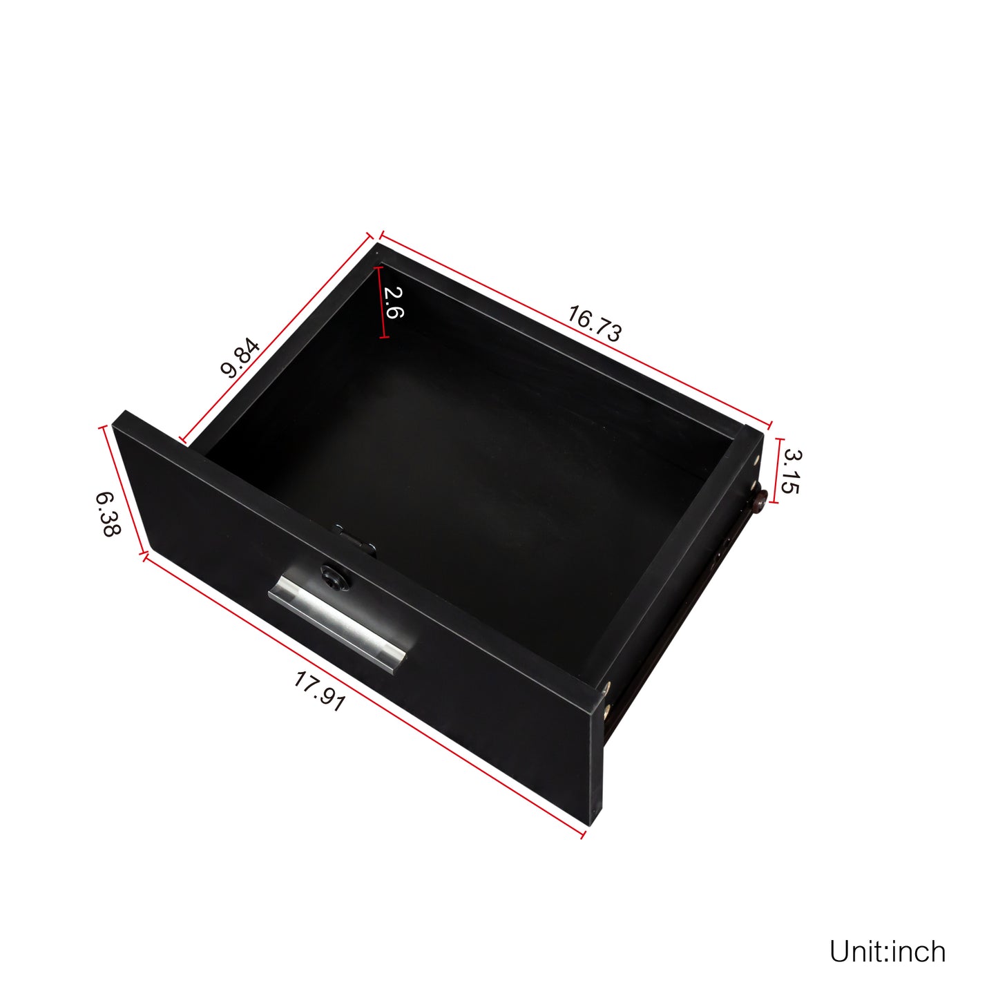 Vanity Desk for Hair Styling with Multi-Layer Storage and Large Capacity, Home Salon Black