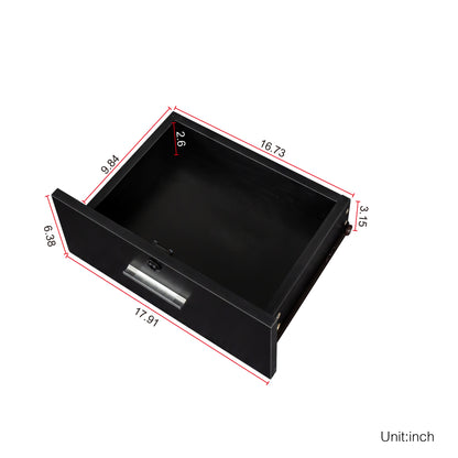 Vanity Desk for Hair Styling with Multi-Layer Storage and Large Capacity, Home Salon Black