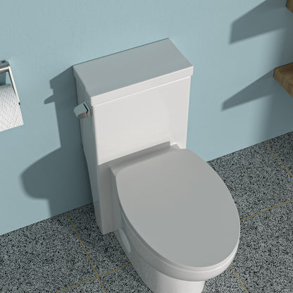 Modern Ceramic One-Piece Toilet with Quiet Flush and Soft-Close Seat