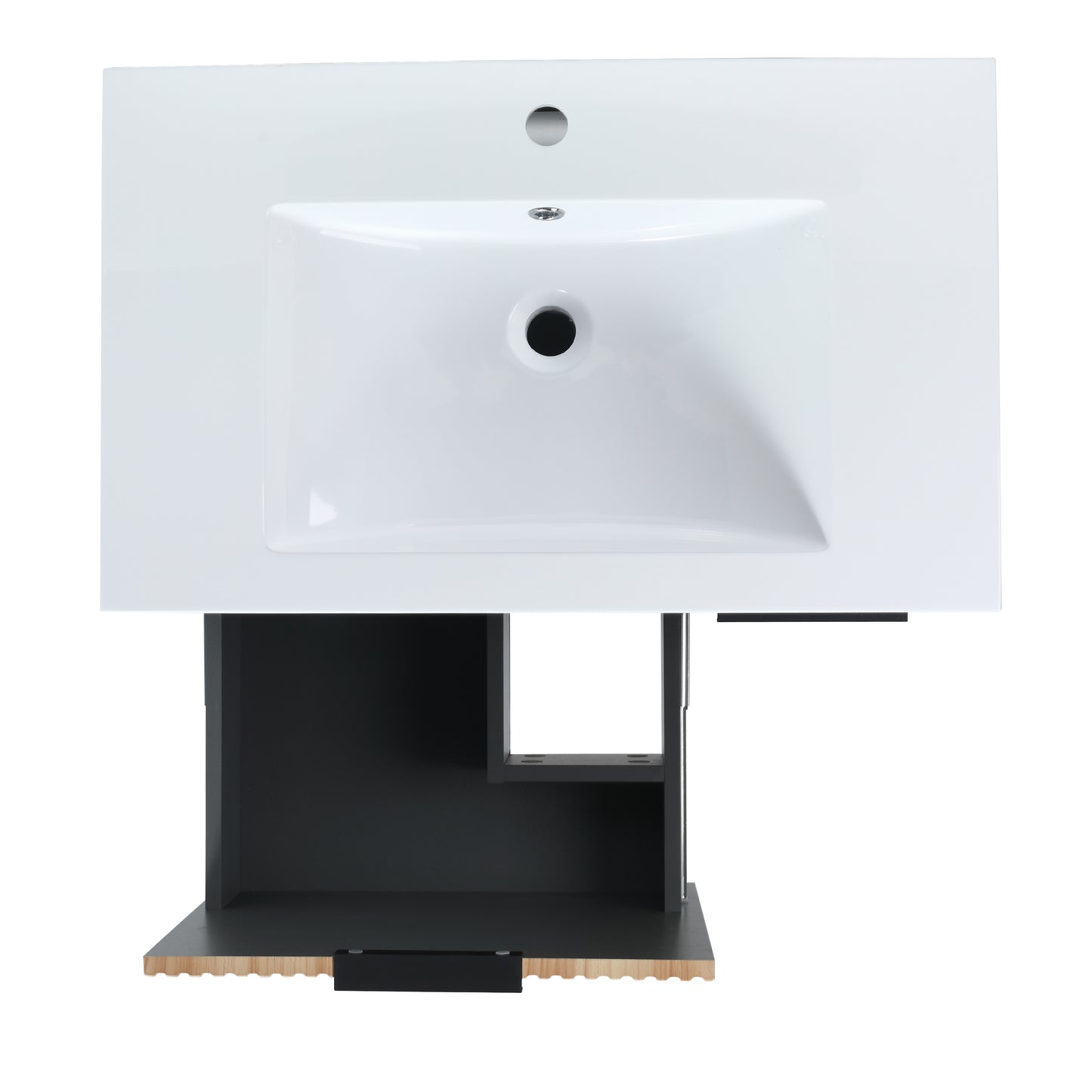 30-Inch Modern Freestanding Bathroom Vanity with Durable Resin Sink