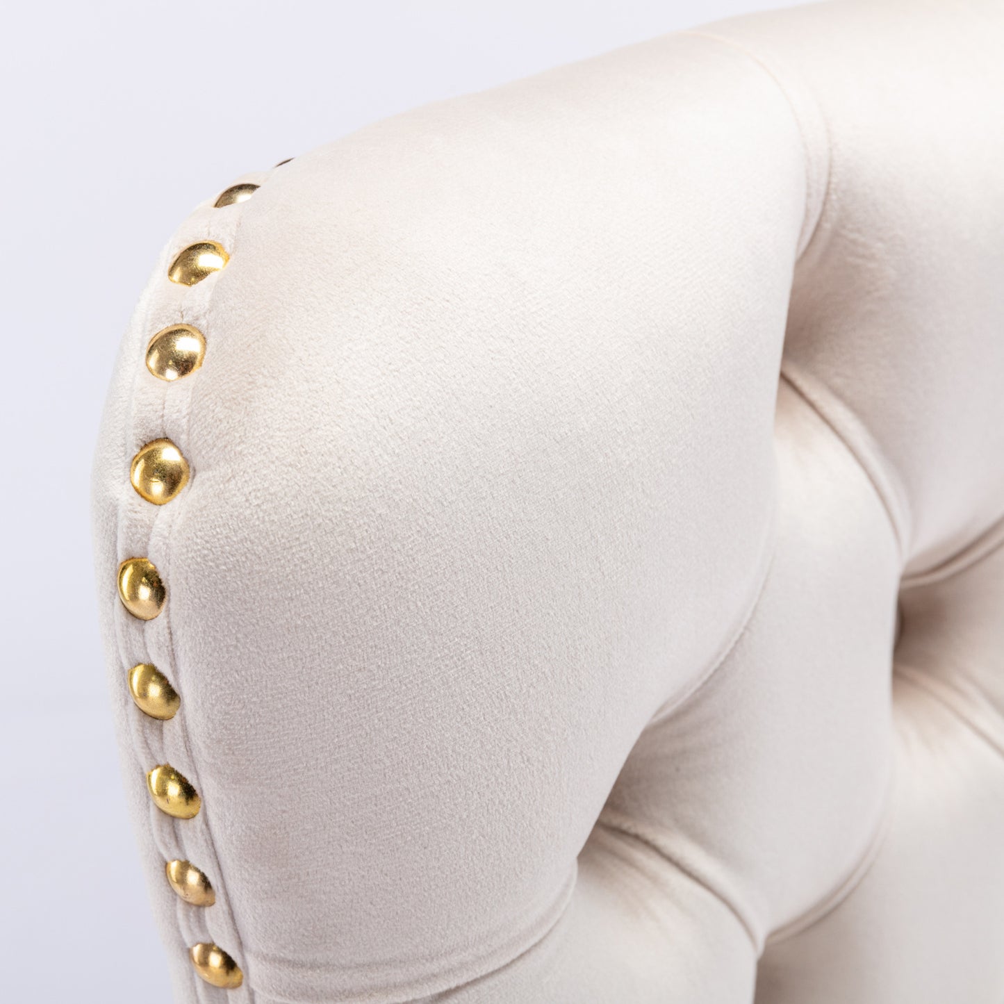 Beige Velvet Swivel Bar Stools Set Of 2 Adjustable