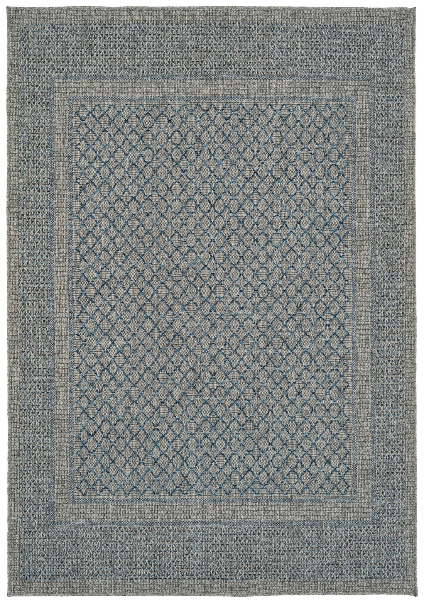 Rectangular Area Rug 5'3" x 7'6", High-Low Cut & Loop, Modern, Indoor/Outdoor, Polypropylene, Multi