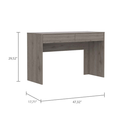 Modern Light Gray 2-Drawer Writing Desk