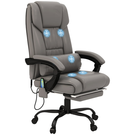 Ergonomic High Back Massage Office Chair with 6-Point Vibration and Remote Control