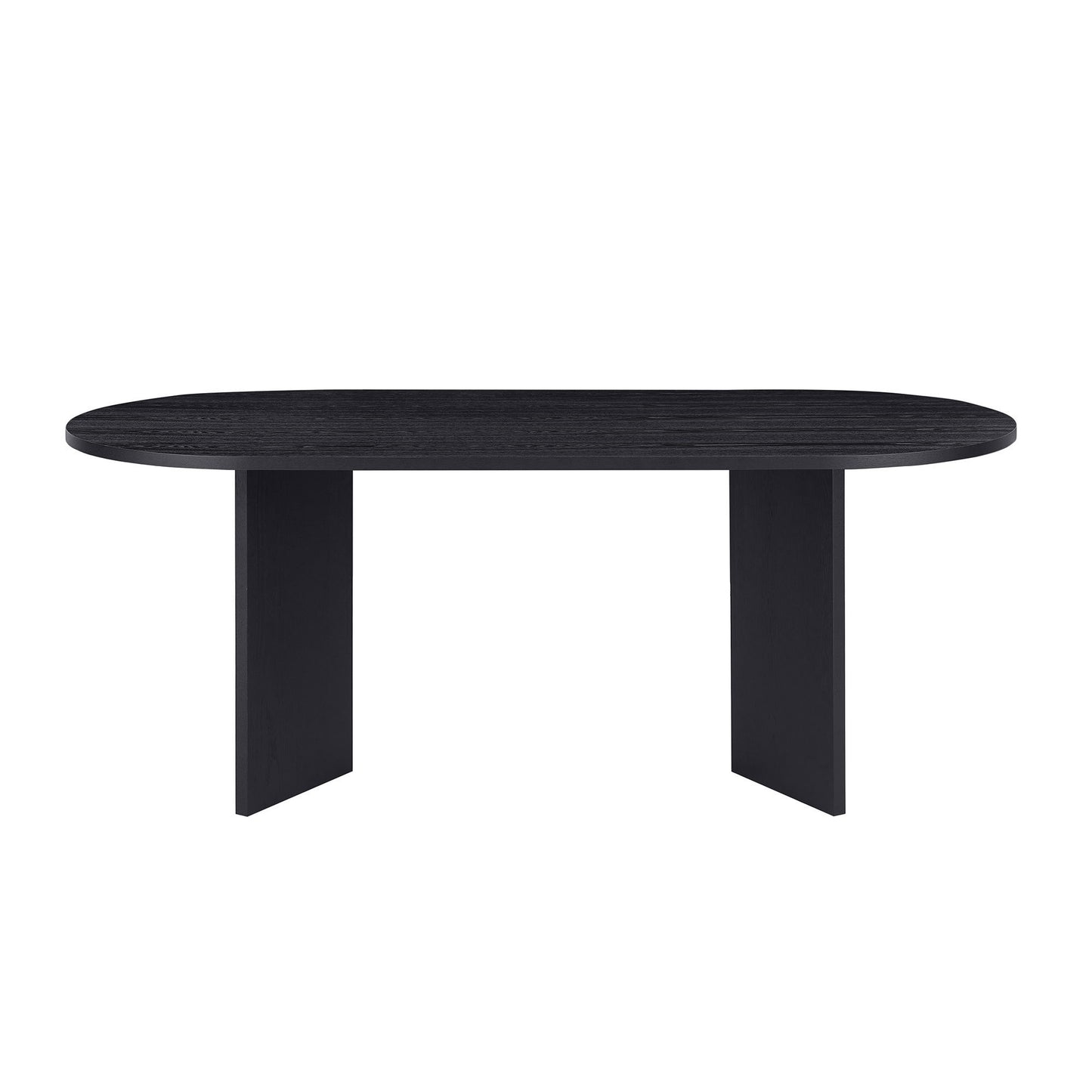 Wood Dining Table For Small Spaces MDF Top Modern Kitchen Black