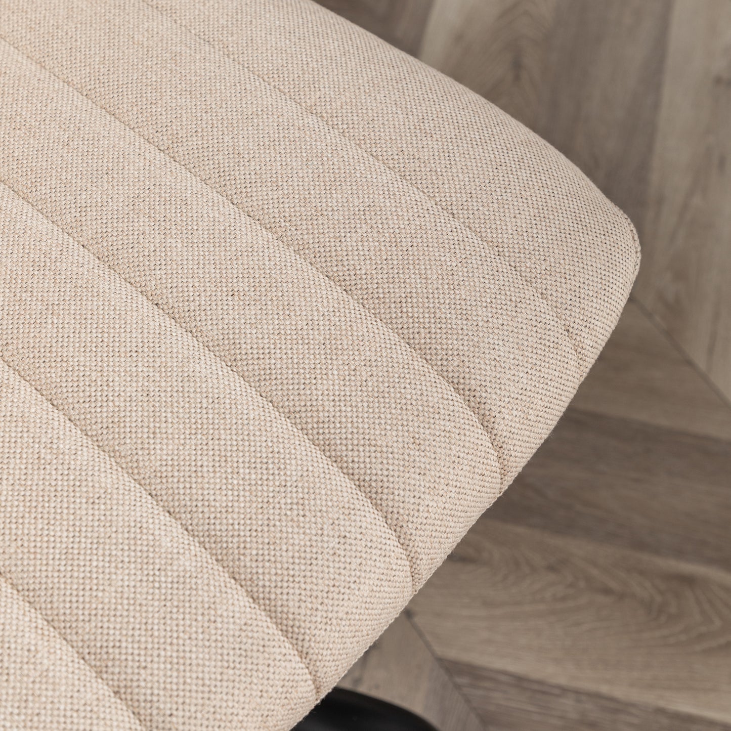 Ergonomic Beige Fabric Swivel Office Chair