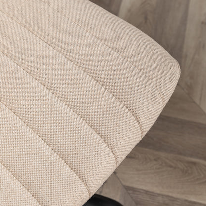 Ergonomic Beige Fabric Swivel Office Chair