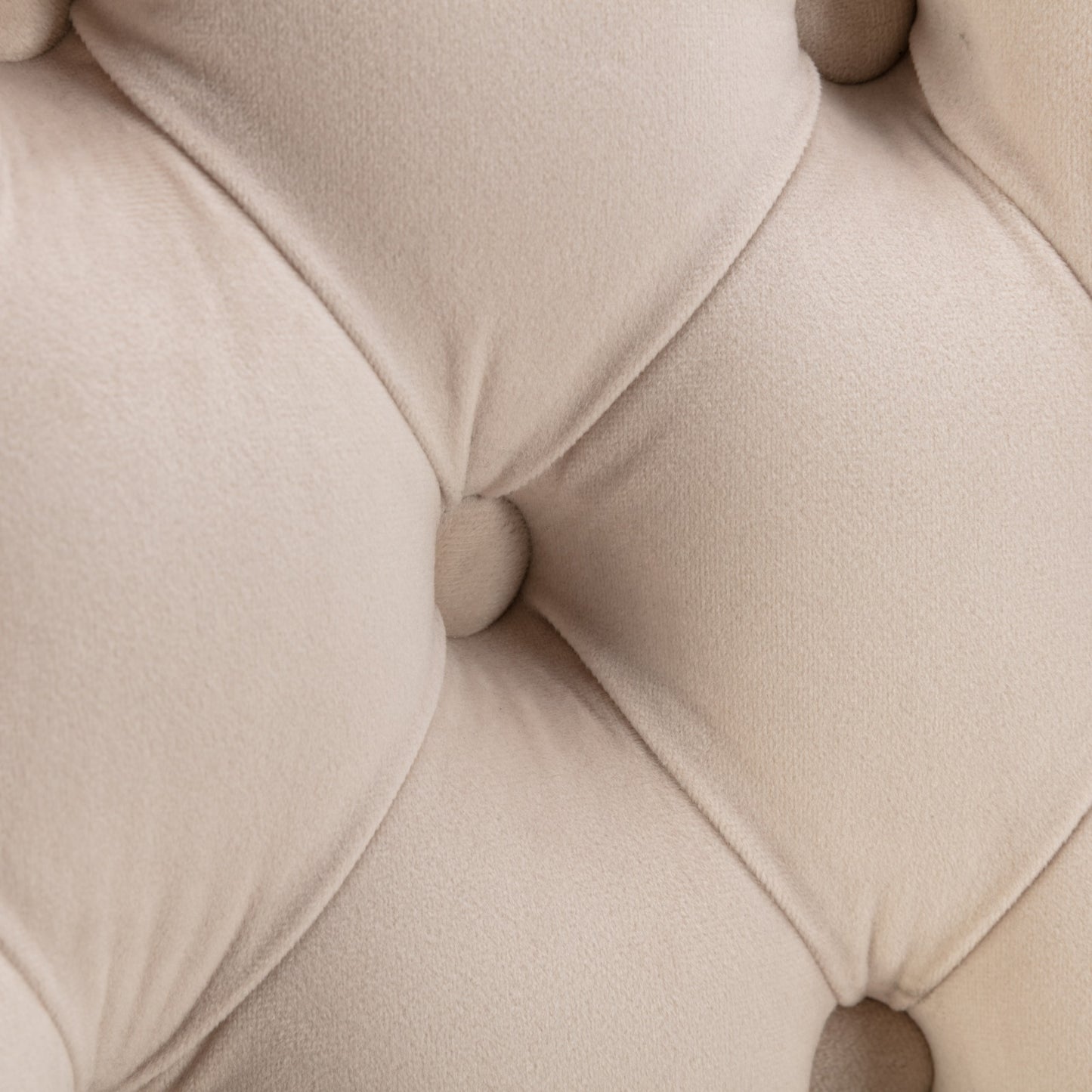 Swivel Velvet Bar Stools Adjustable Height Beige Chrome Base