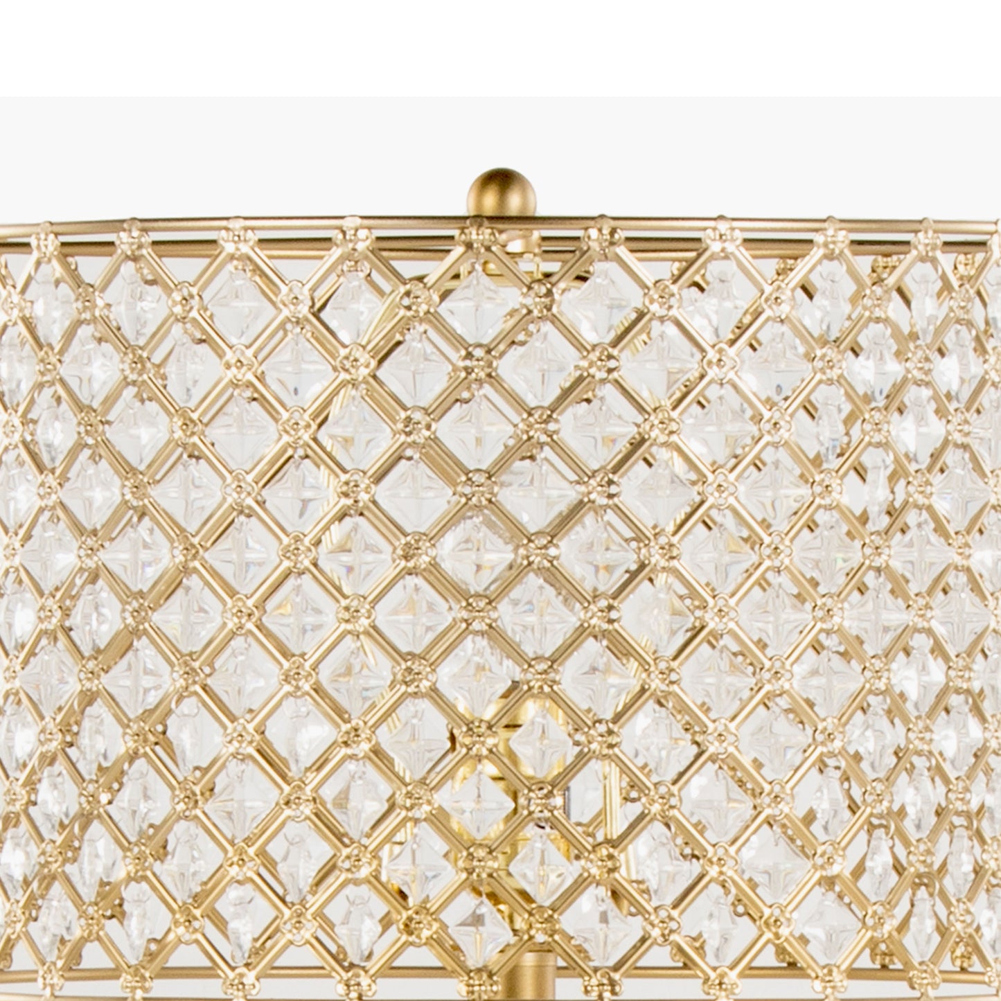 27-Inch Glam Art Deco Metal Table Lamp with Clear K9 Crystal Shade, 60W Bulb Included, UL Listed Gold