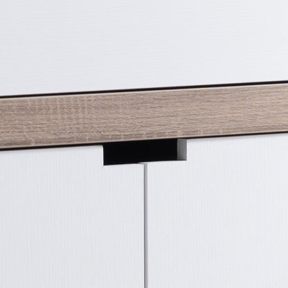 Contemporary Two-Tone Kitchen Buffet Cabinet with 4 Shelves and Drawer Storage