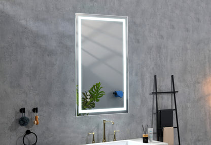 Dimmable LED Vanity Mirror with Anti-Fog, Backlight, and Memory Function - 40"x24" Multi-Color Bathroom Wall Mirror
