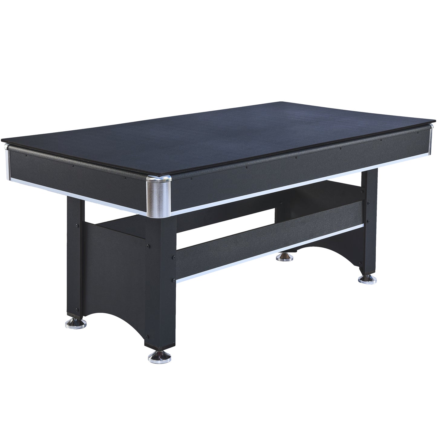 6-Foot Pool Table with Table Tennis Top, Space-Saving 2-in-1 Billiards Table, 72x38x31 in, Engineered Wood, Black