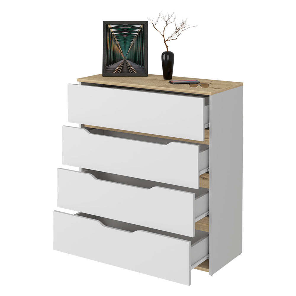 Modern California 4-Drawer Dresser with Stylish Top Surface