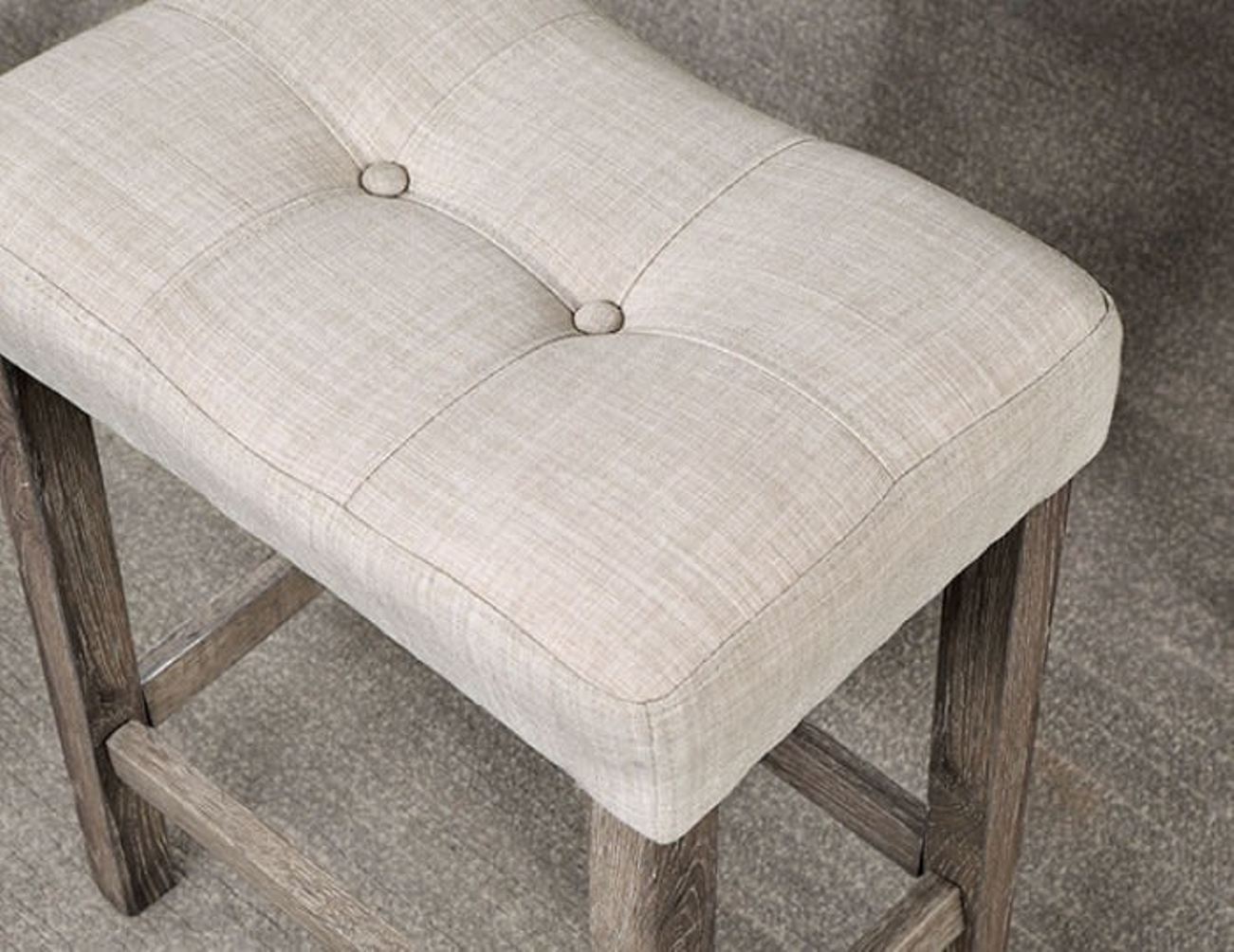 Counter Height Dining Set FivePc Square Table Stools Gray