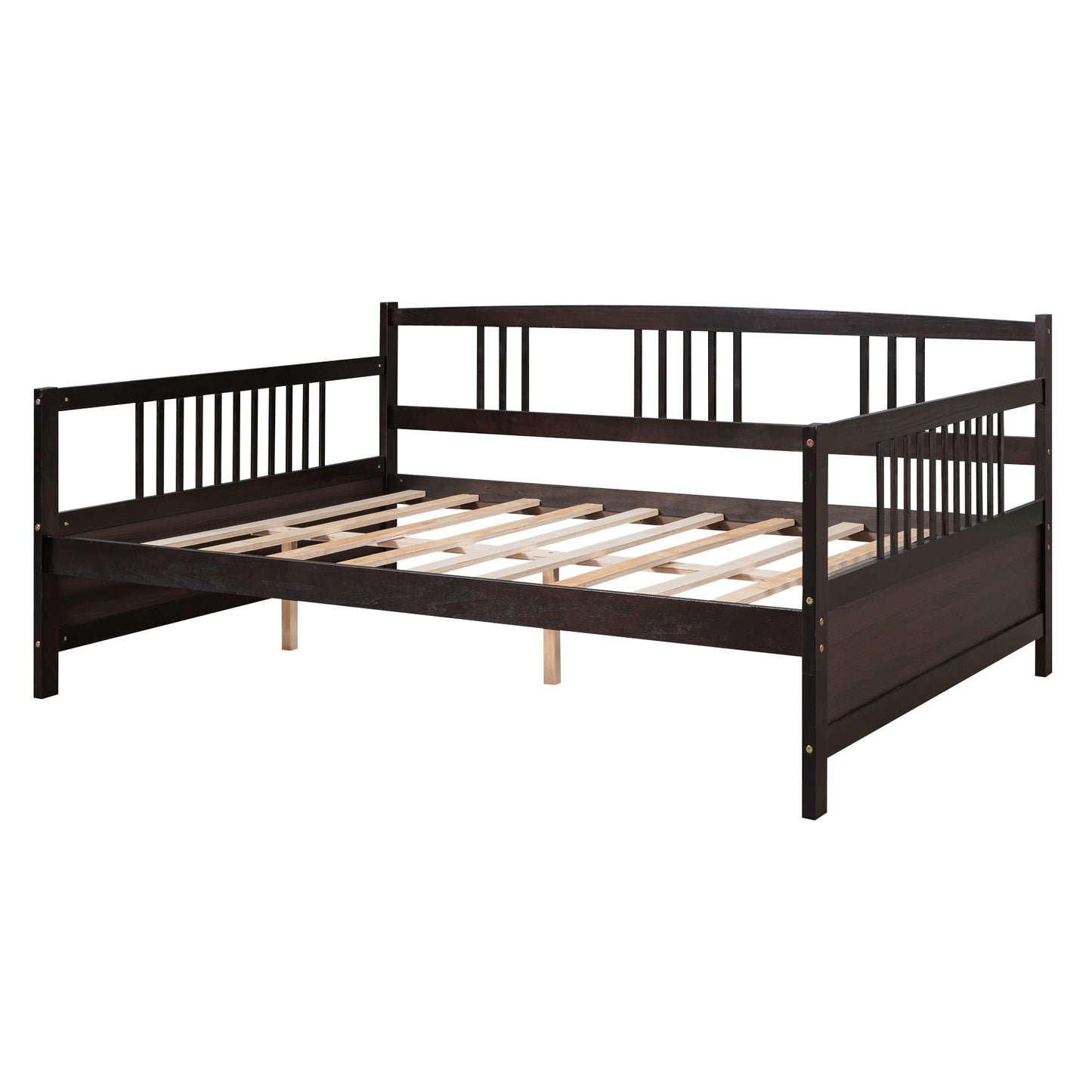 Espresso Full Size Daybed with Support Legs and Elegant Design