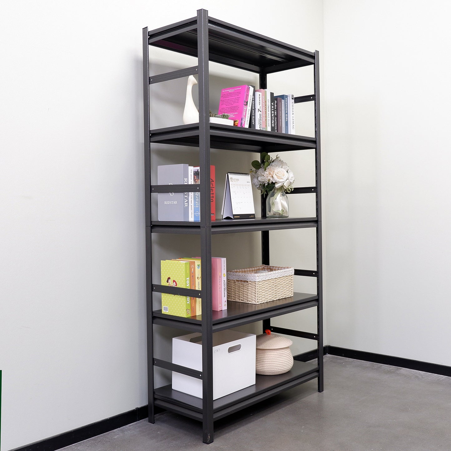 Heavy-Duty Adjustable 5-Tier Metal Storage Shelving Unit - 2000LBS Capacity for Kitchen, Garage, and Pantry