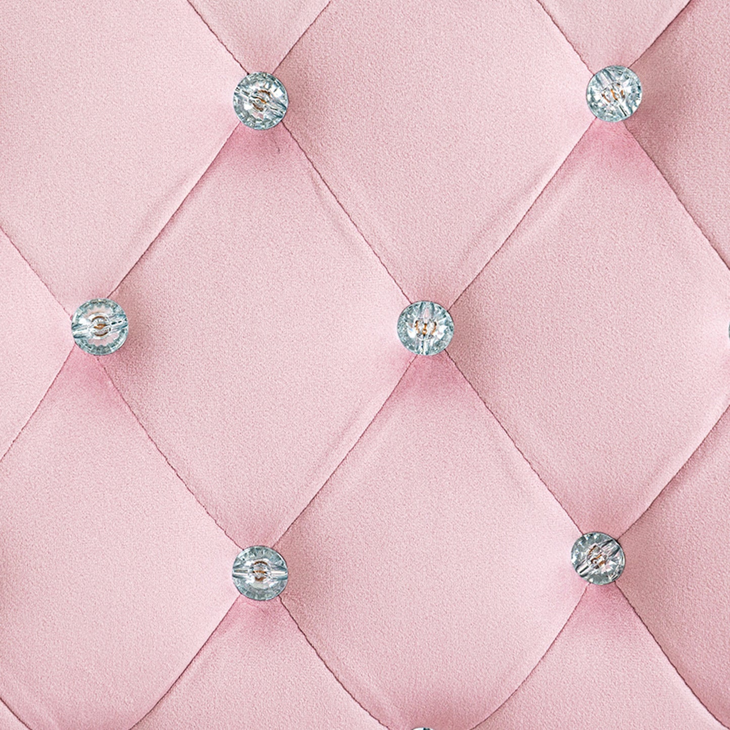 Pink Velvet Adjustable Office Chair with Padded Armrests and Swivel Wheels