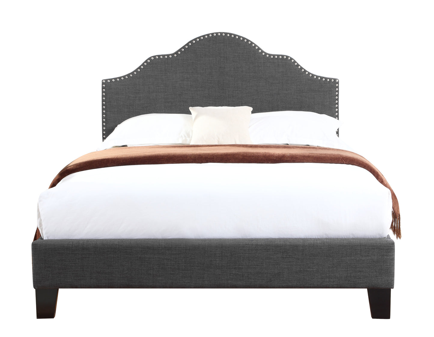 Wallace & Bay Kopa Charcoal Gray Full Upholstered Bed