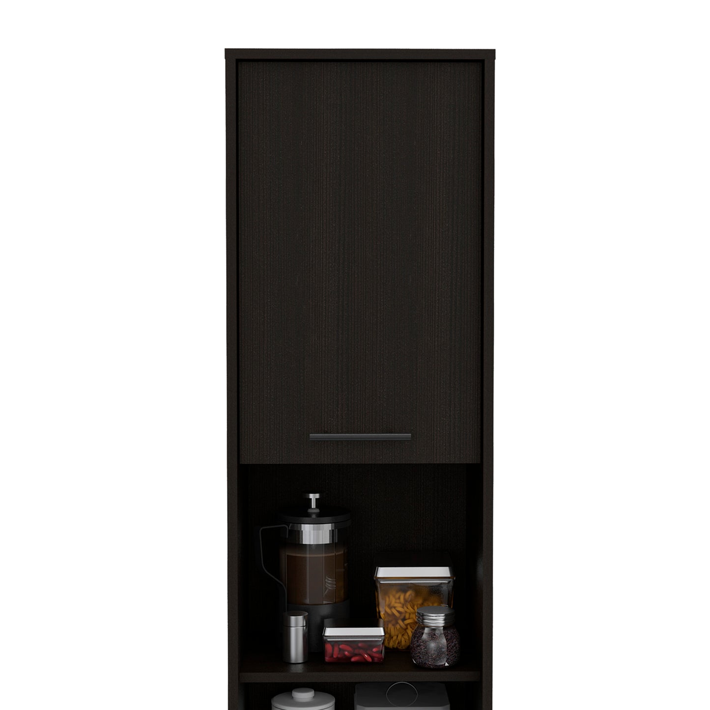 Sheffield Contemporary 2-Door Kitchen Pantry Cabinet with Adjustable Shelves and Chrome Hardware