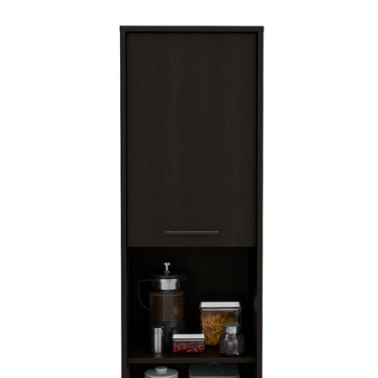 Sheffield Contemporary 2-Door Kitchen Pantry Cabinet with Adjustable Shelves and Chrome Hardware