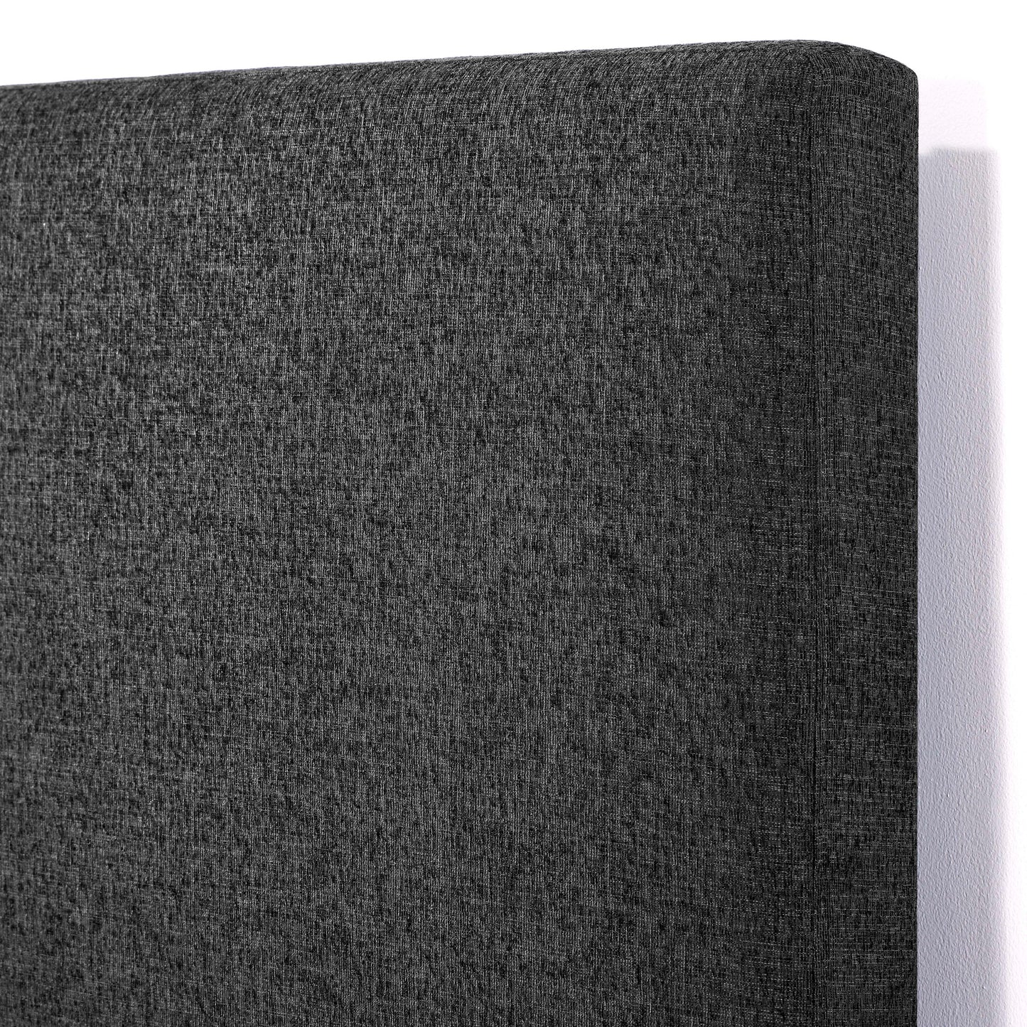 King Size Charcoal Grey Upholstered Platform Bed by Bridgevine Home