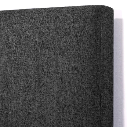 King Size Charcoal Grey Upholstered Platform Bed by Bridgevine Home