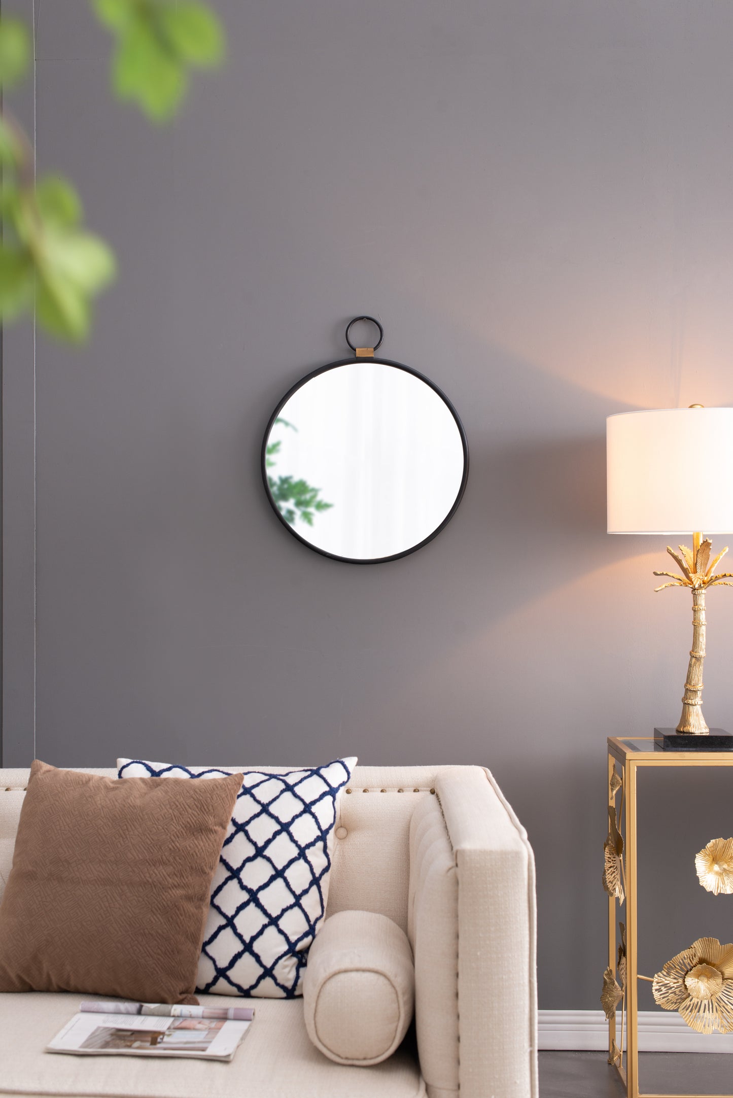 Contemporary Black Framed 24" x 27" Wall Mirror - Minimalist Accent for Any Room