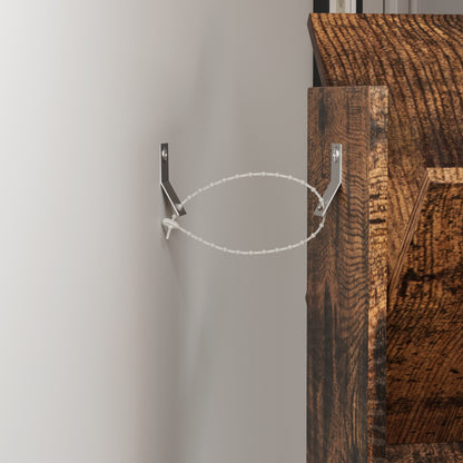 9-Tier Rustic Tree-Shaped Bookshelf with Drawer, Modern Free-Standing Organizer for Home Office and Living Room