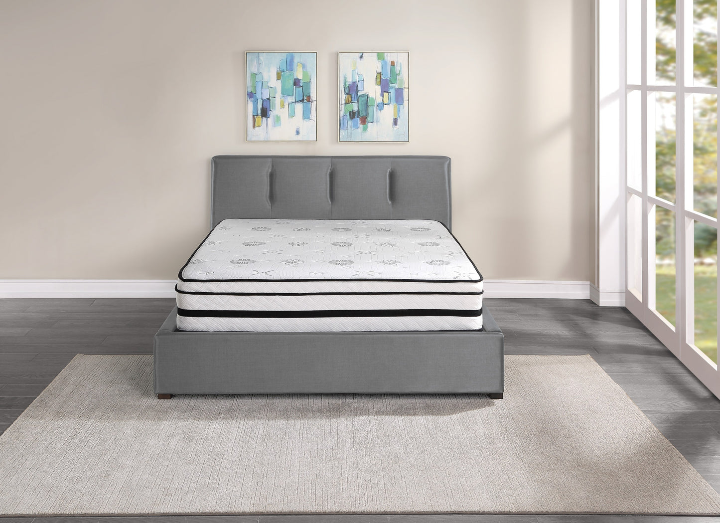 12-Inch Luxury Queen Hybrid Mattress with Breathable Quilted Cover and Plush Foam, Perfect for a Comfortable Night's Sleep