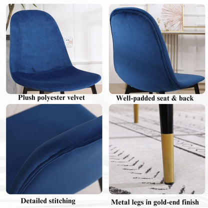 Round Dining Set With Trestle Table And Four Chairs Blue